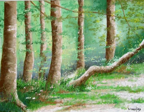 Aquarelle, papier et pigments