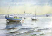 Aquarelle, marine de Bretagne
