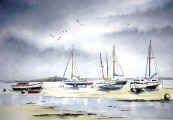 Aquarelle, marine de Bretagne