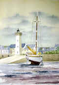 Aquarelle, marine de Bretagne