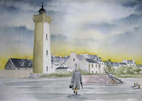 Poent tostad, aquarelle de Bernard Beaulien