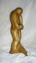 Offrande, sculpture sur bois
