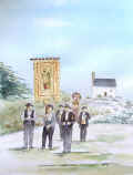 Pardon de Ste Barbe, aquarelle