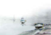 Brume au port