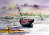 Aquarelle, marine de Bretagne, aquarelle