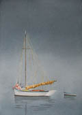 Brume matinale, aquarelle