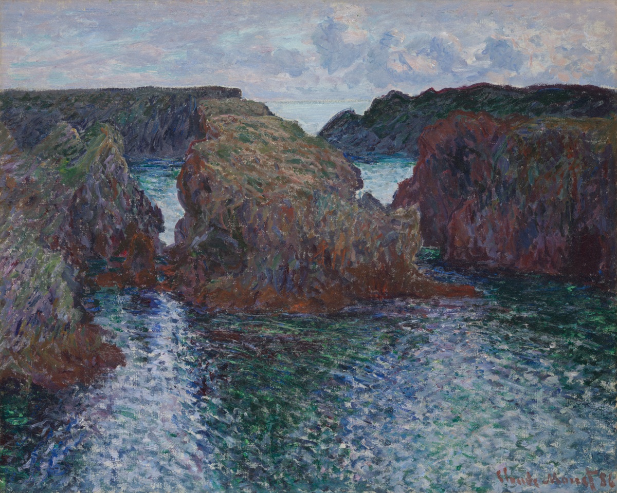 Rocks at Port-Goulphar, Belle-Île, Claude Monet