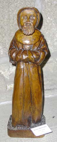 Saint Bernard, sculpture sur bois de Bernard Beaulien